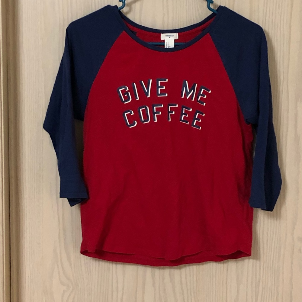 Graphic Baseball Tee, Size Small